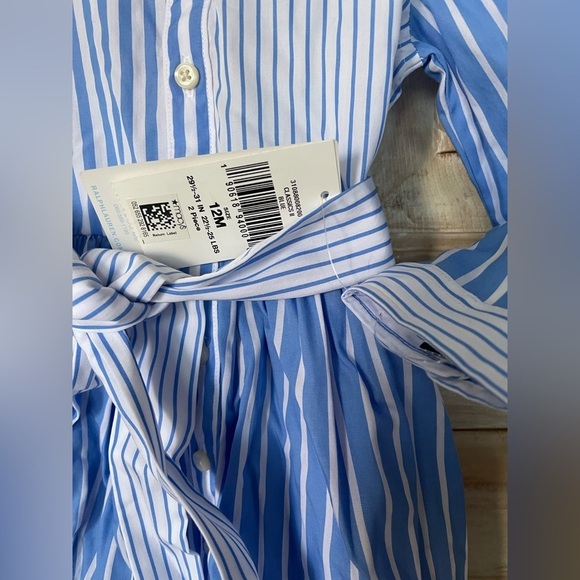 NWT Ralph Lauren Cotton Poplin Fun Shirtdress-12 Months - Picture 4 of 6